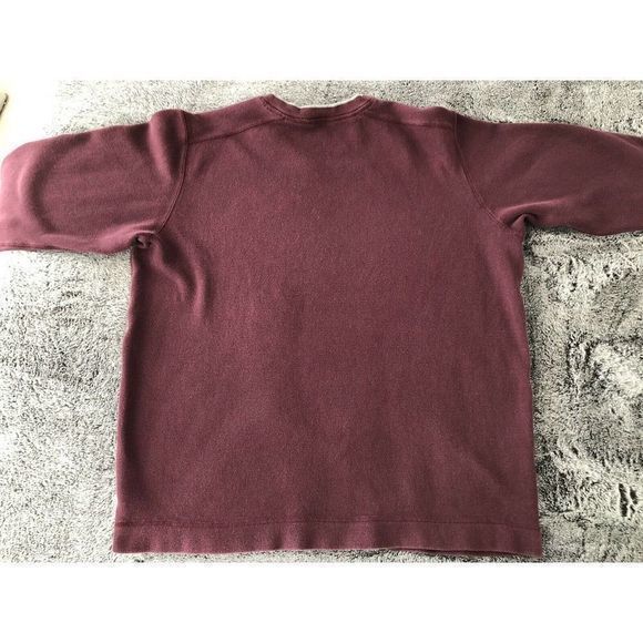 Eddie Bauer Men's Sweater XL TALL Maroon Long Sleeve V Neck Pullover Gray‎ Trim - Picture 3 of 10